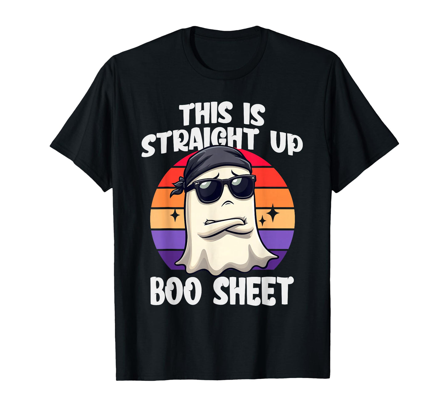 This Is Straight Up Boo Sheet Sarcastic Ghost Halloween Boys T-Shirt