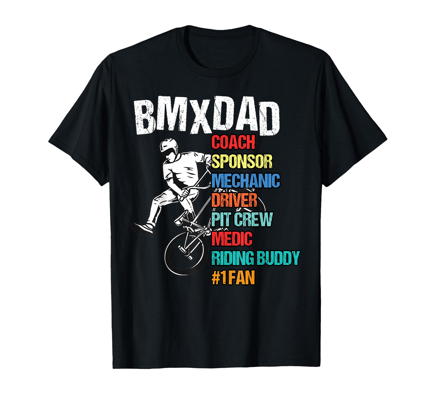 Vintage Bmx Dad Father Extreme Sport Stunt Bicycle Gift T-Shirt
