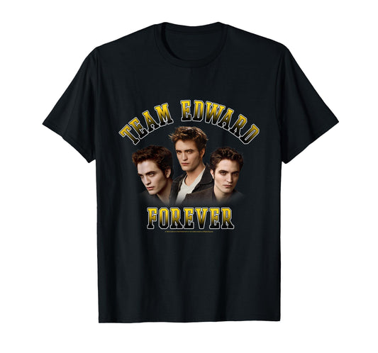 Twilight Team Edward Forever Portrait Collage Vampire Movie T-Shirt