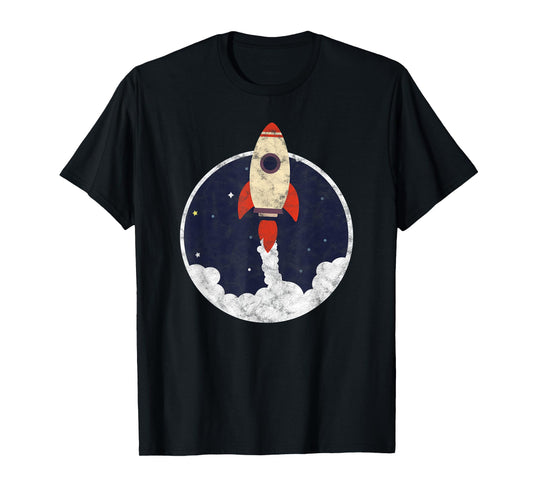Space Shuttle Cute Little Rocket Spaceship Astronaut T-Shirt