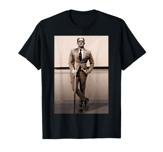 Frankenstein Dapper Frankenstein Monster in Suit Halloween T-Shirt