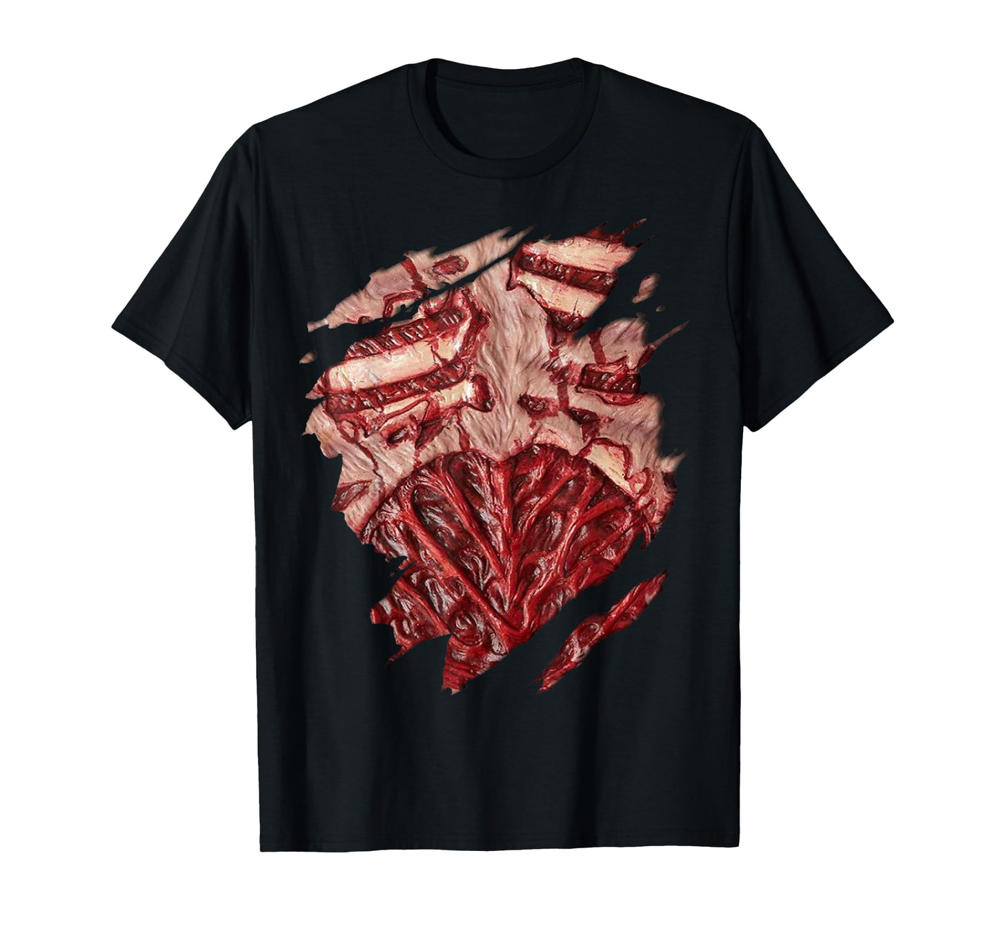 Zombie Chest Blood And Guts Halloween Costume T-Shirt