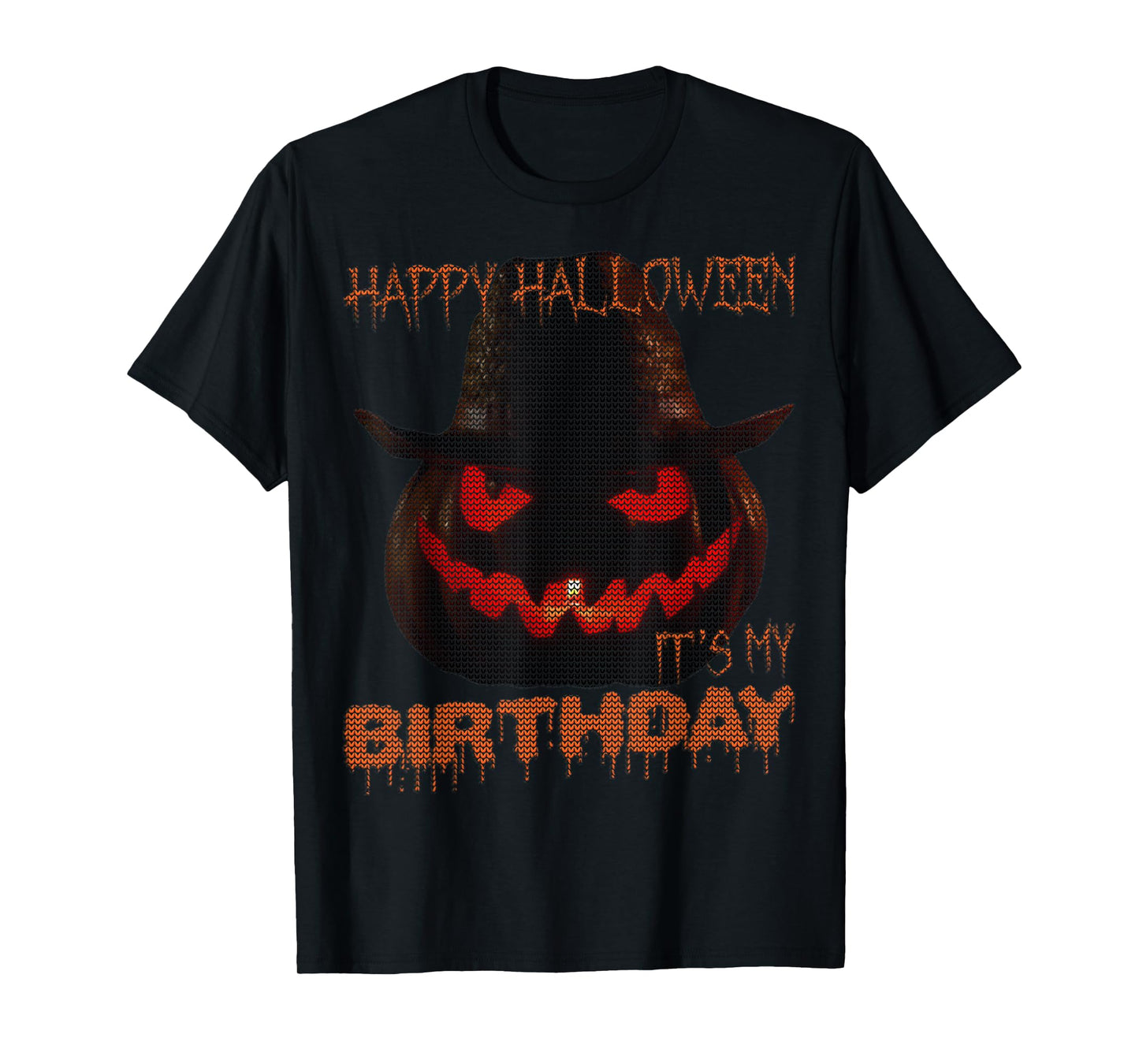 Happy Halloween My Birthday Jack-O-Lantern Ugly Halloween T-Shirt