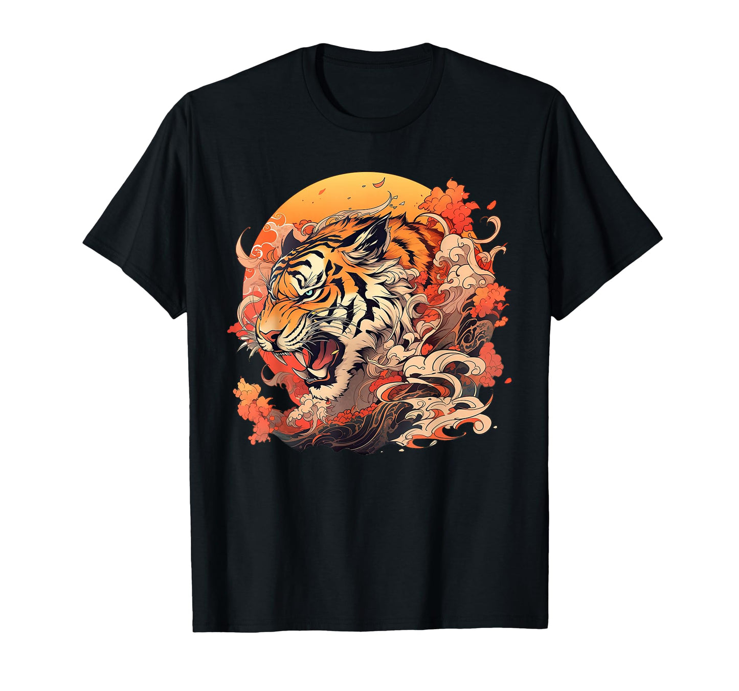 Asian Inspired Vintage Style 80s Retro Japanese Tiger T-Shirt