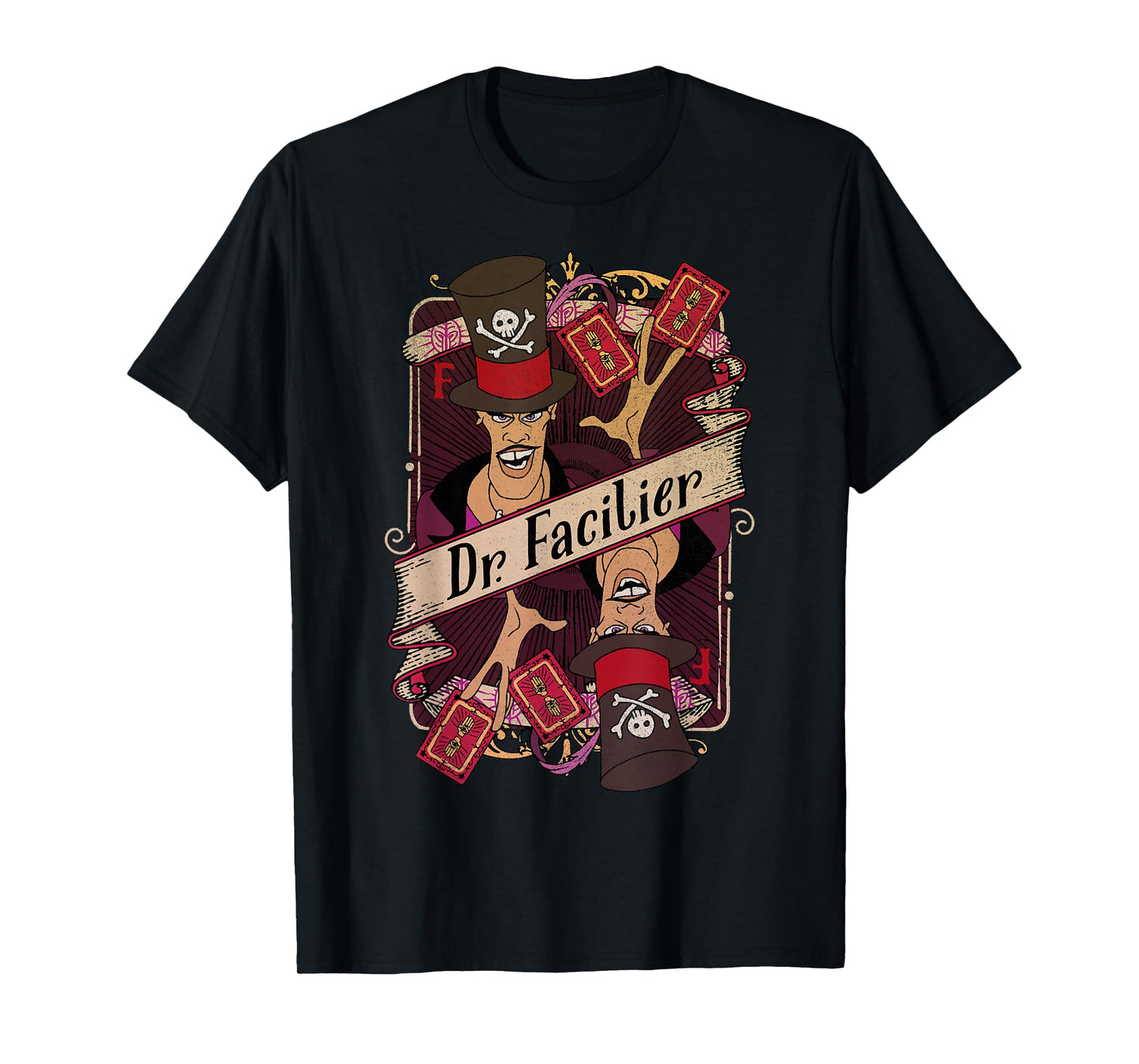 Disney Princess and The Frog Facilier Playing Card T-Shirt T-Shirt
