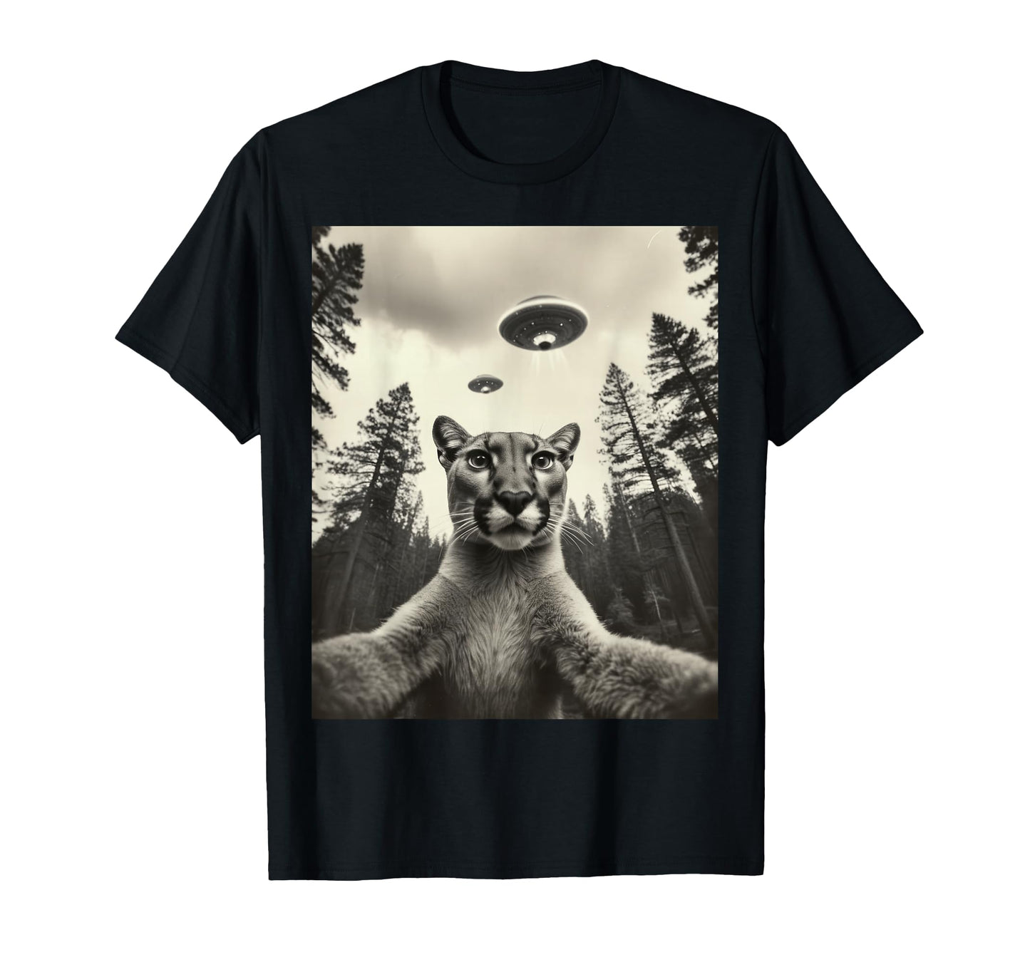 Alien Encounter: Puma Selfie with UFO T-Shirt