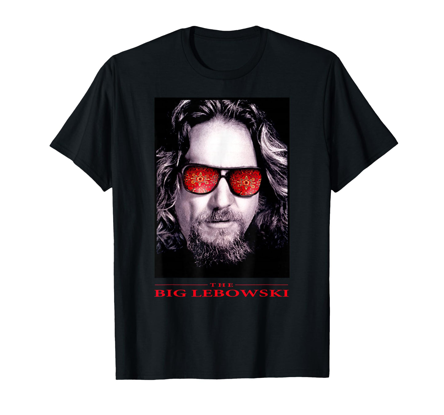 Big Lebowski Big Face Red Glasses Poster Graphic T-Shirt T-Shirt