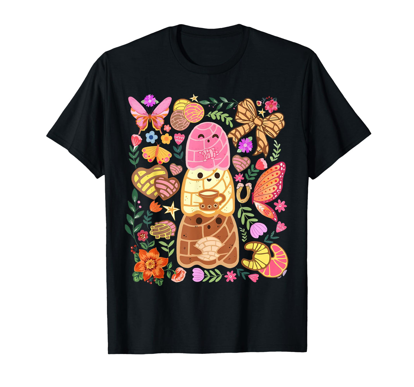 Pantasmas Ghost Funny Spooky Conchas Mexican Ghost Halloween T-Shirt