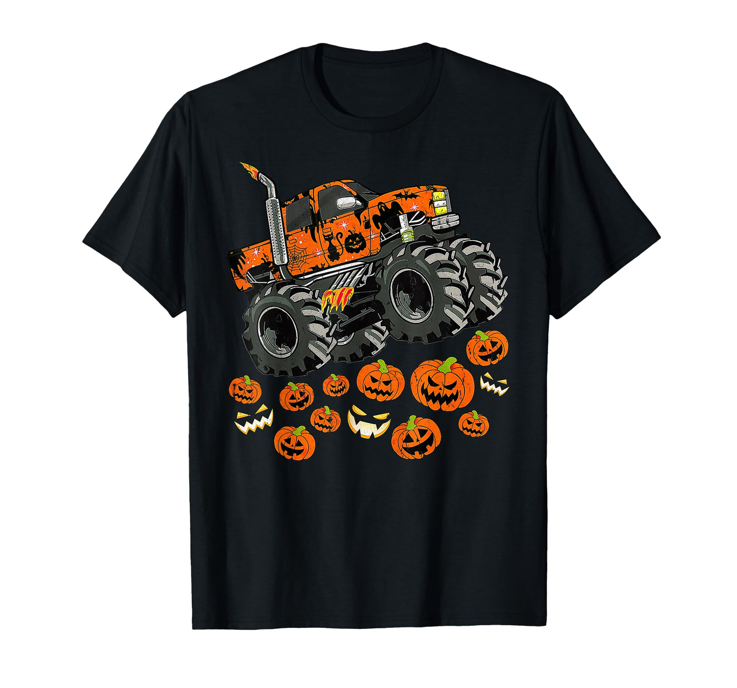 Jack O Lantern Pumpkin Monster Truck Halloween T-Shirt