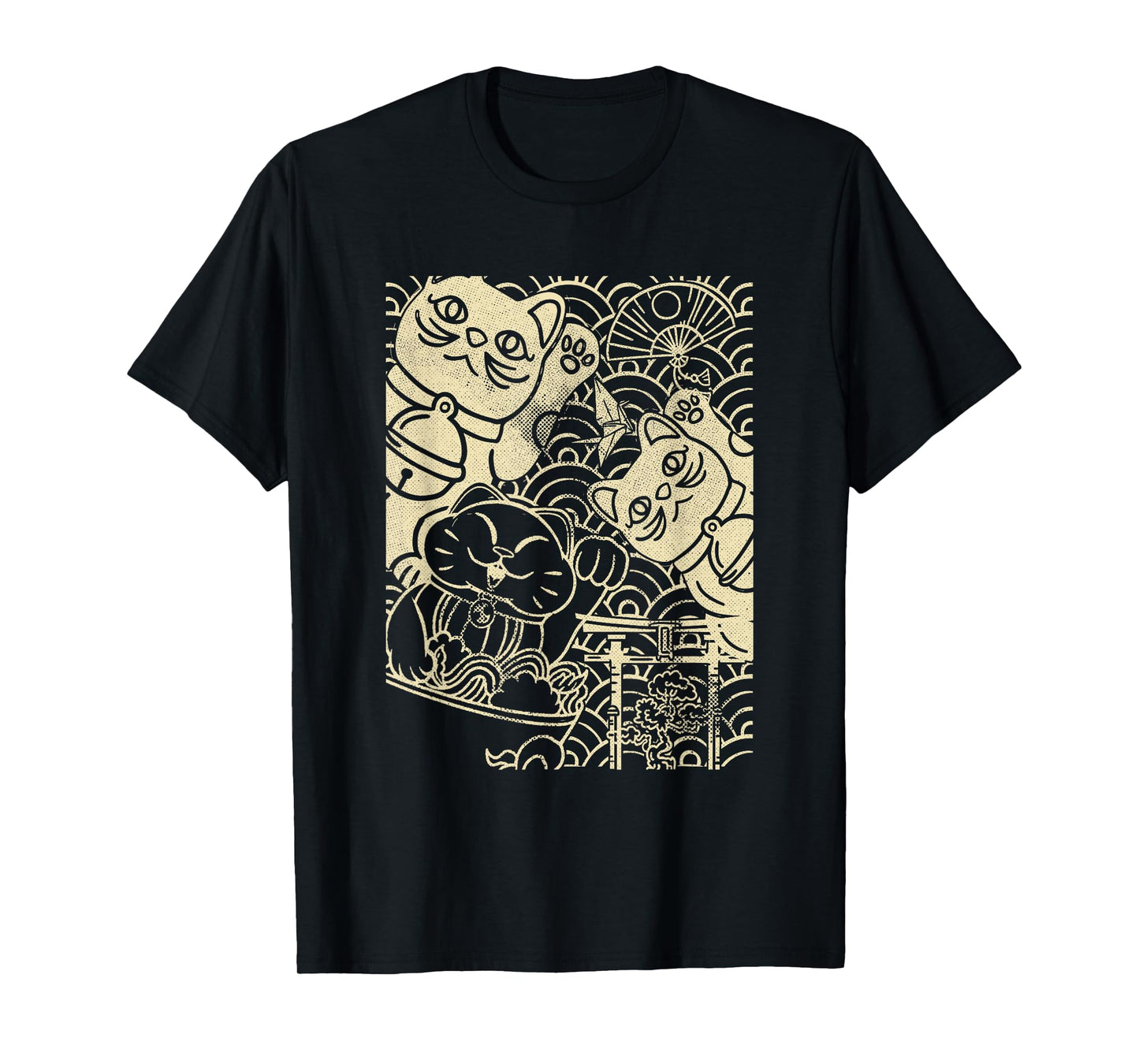 Lucky Cat Maneki-Neko Japanese Good Luck Japan Life T-Shirt