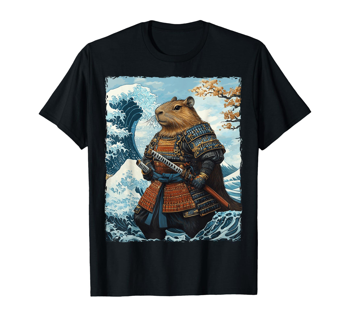 Funny Graphic Capybara Japanese Anime T-Shirt