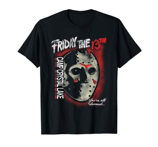 Friday The 13th Jason Mask You're All Doomed Horror Movie T-Shirt