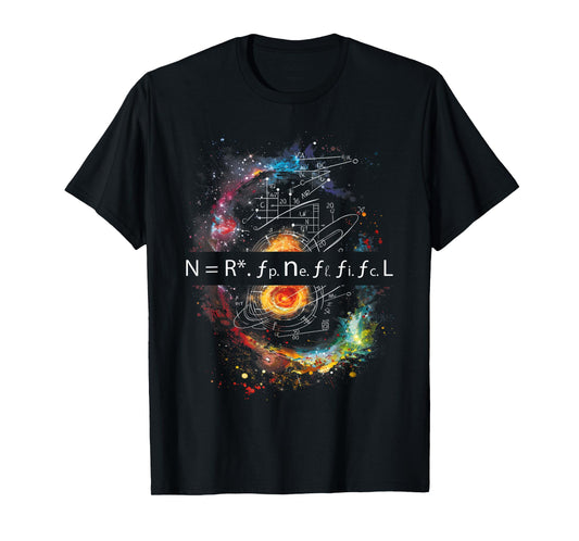 Drake Equation Estimation of Alien Civilizations T-Shirt