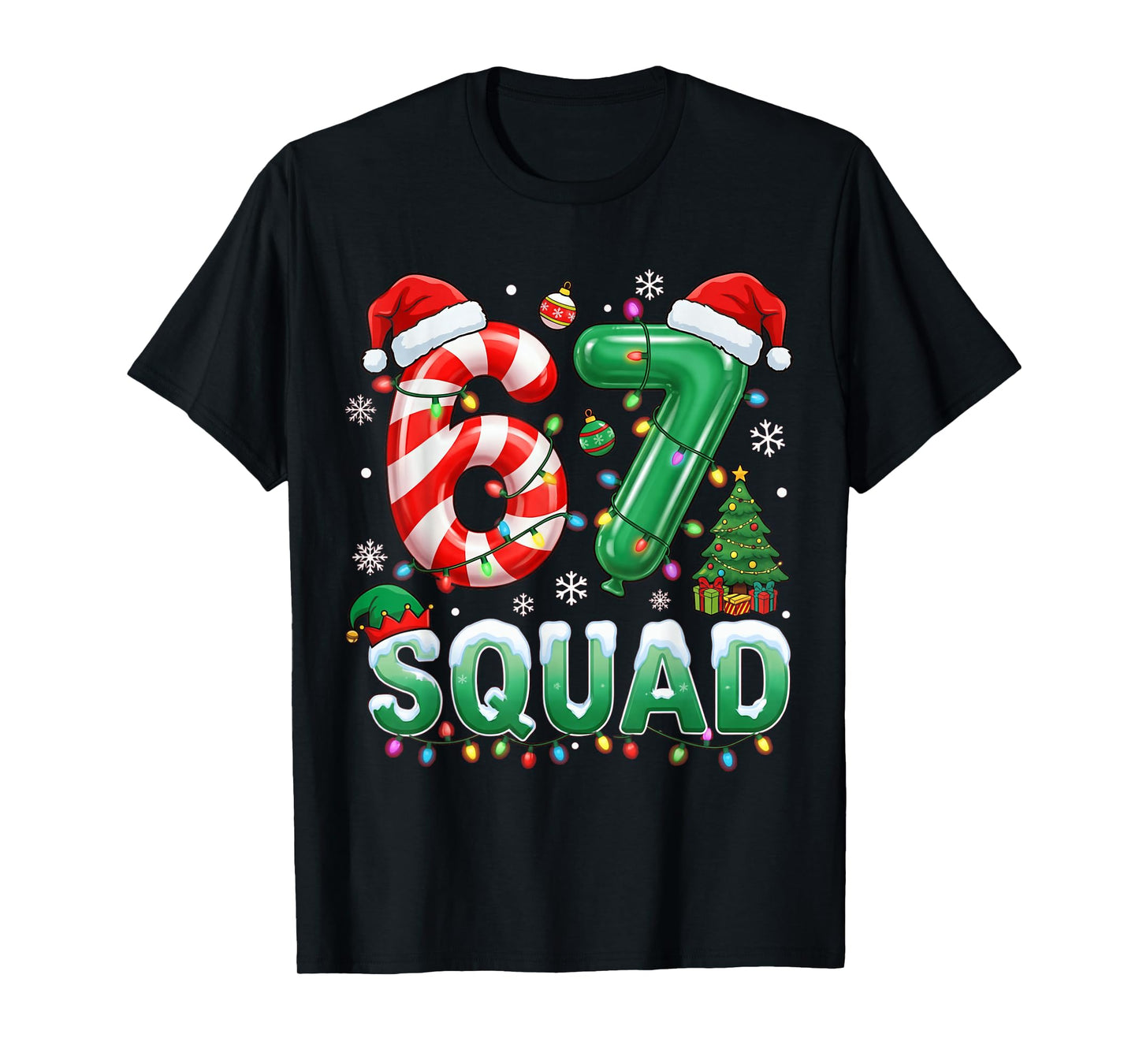 67 Squad Christmas Meme Funny Holiday Trend T-Shirt
