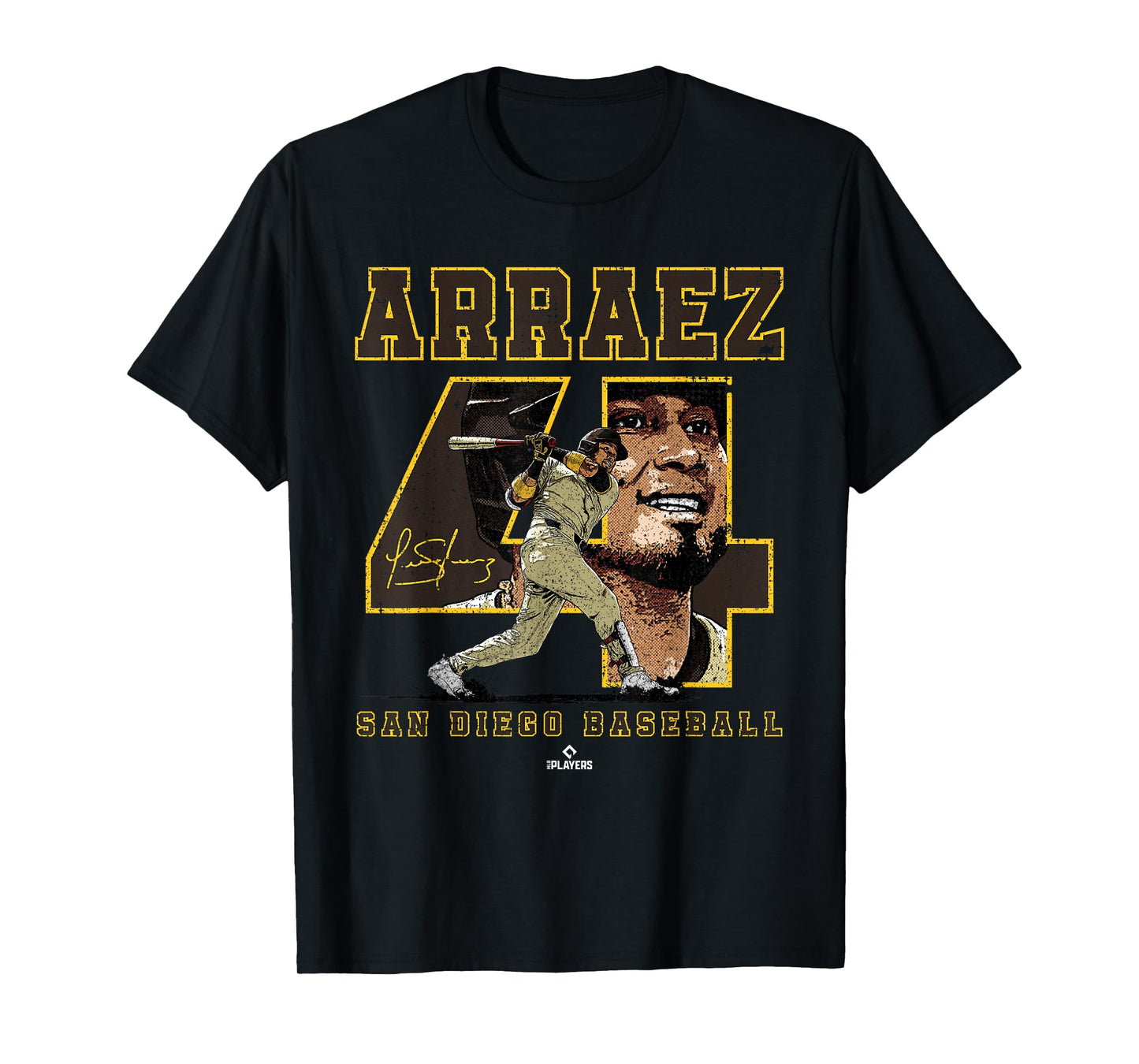 Number and Portrait Luis Arraez San Diego MLBPA T-Shirt