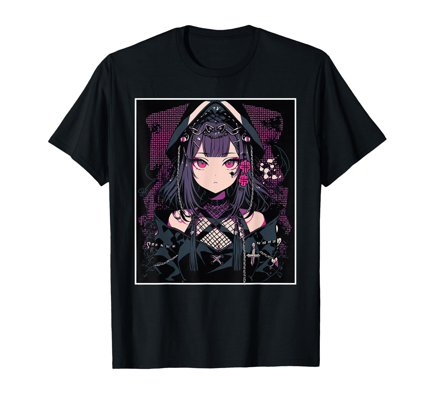Anime Girl Gothic Waifu Japanese Aesthetic Kawaii Otaku T-Shirt
