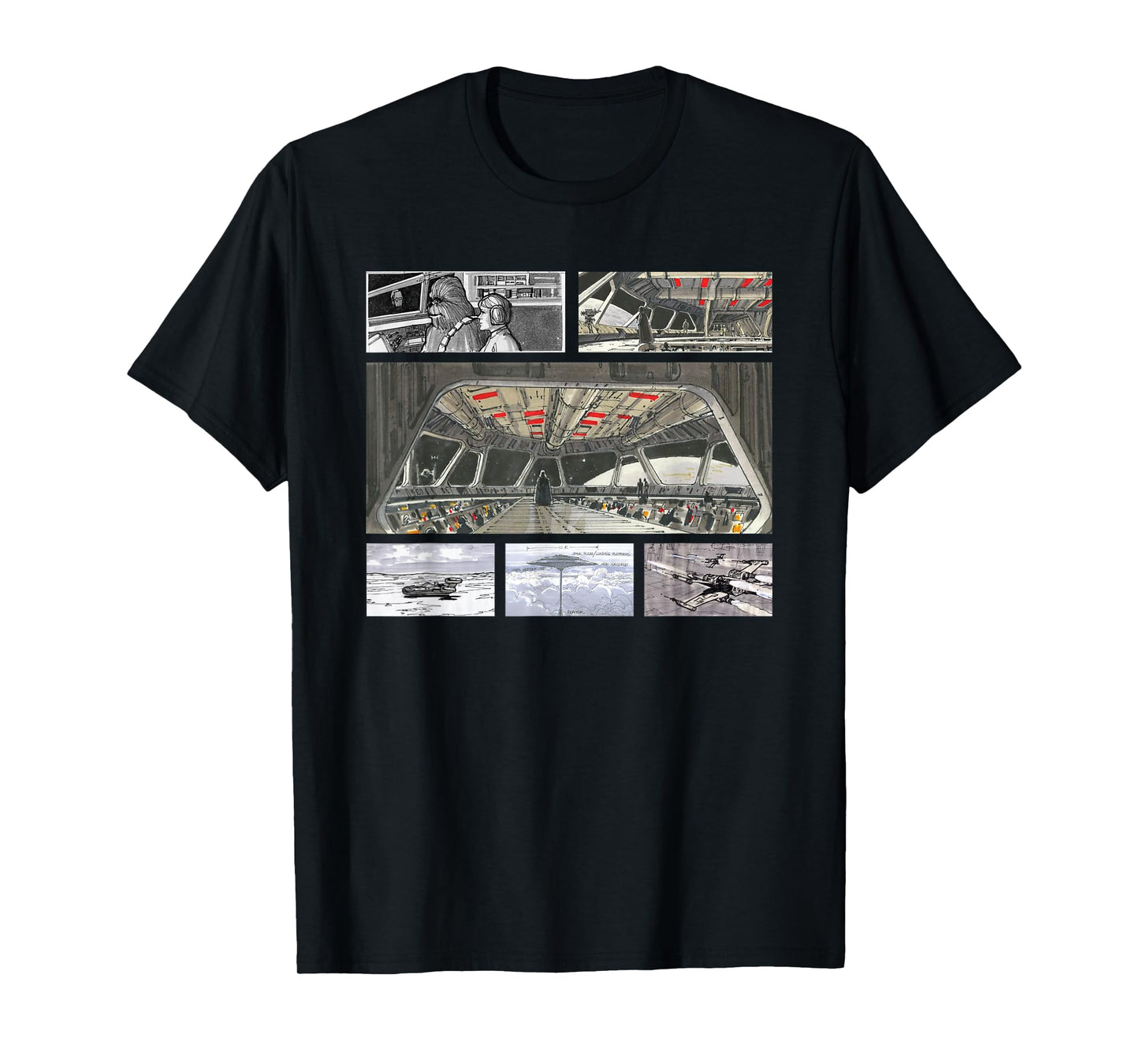 Star Wars Original Trilogy Storyboard Concept Art T-Shirt
