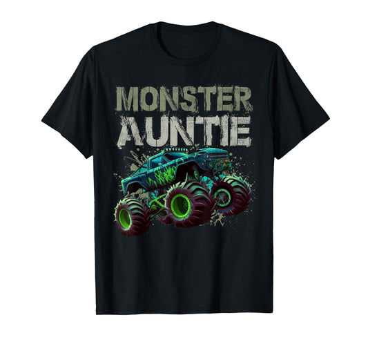 Monster Truck Auntie Family Matching Monster Truck Lovers T-Shirt