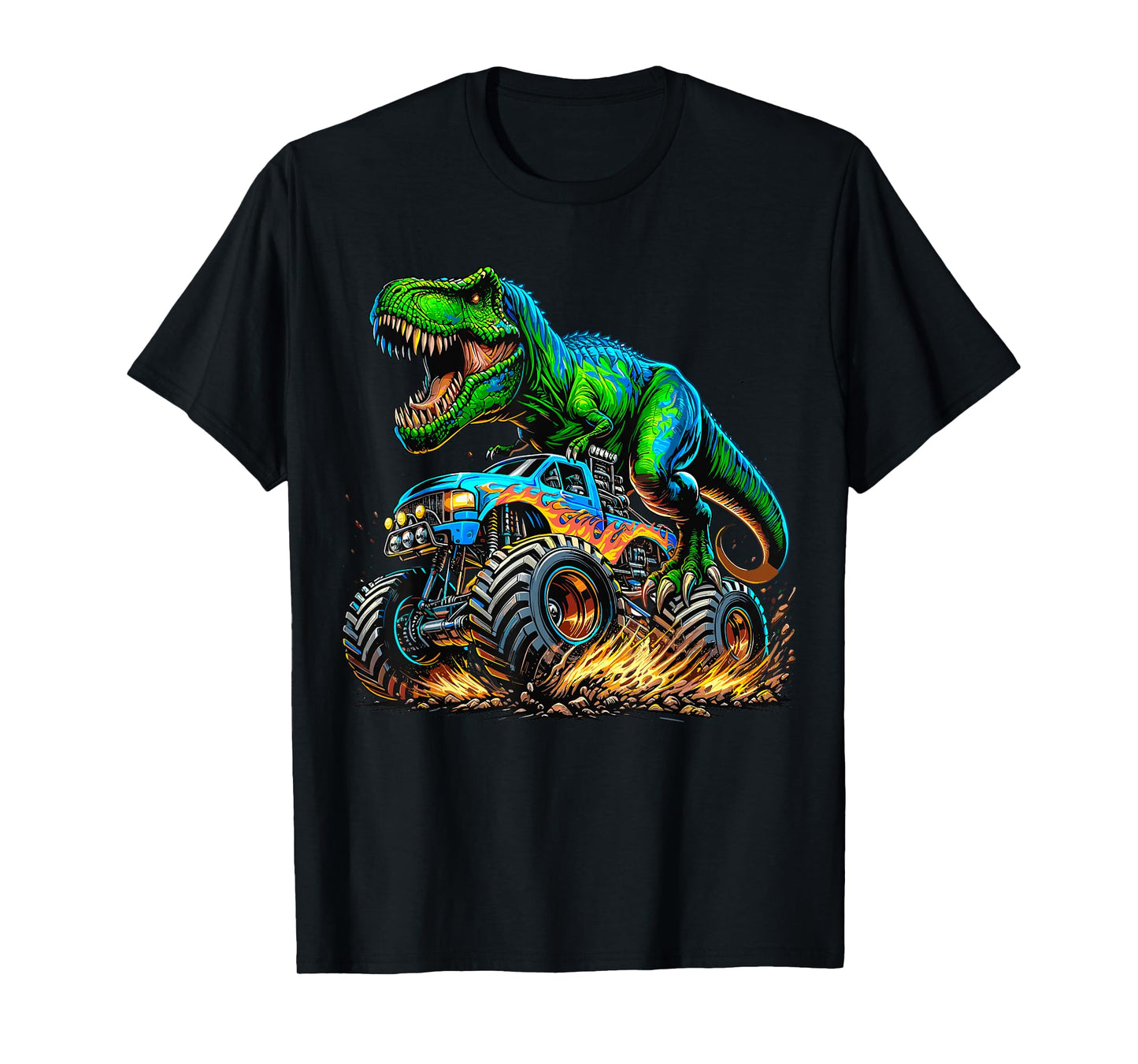 Monster Truck Dinosaur Birthday Party Monster Truck T-Shirt