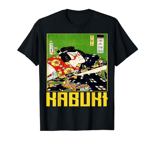 Japanese Ukyio-e Samurai illustration tshirt Woodblock art T-Shirt