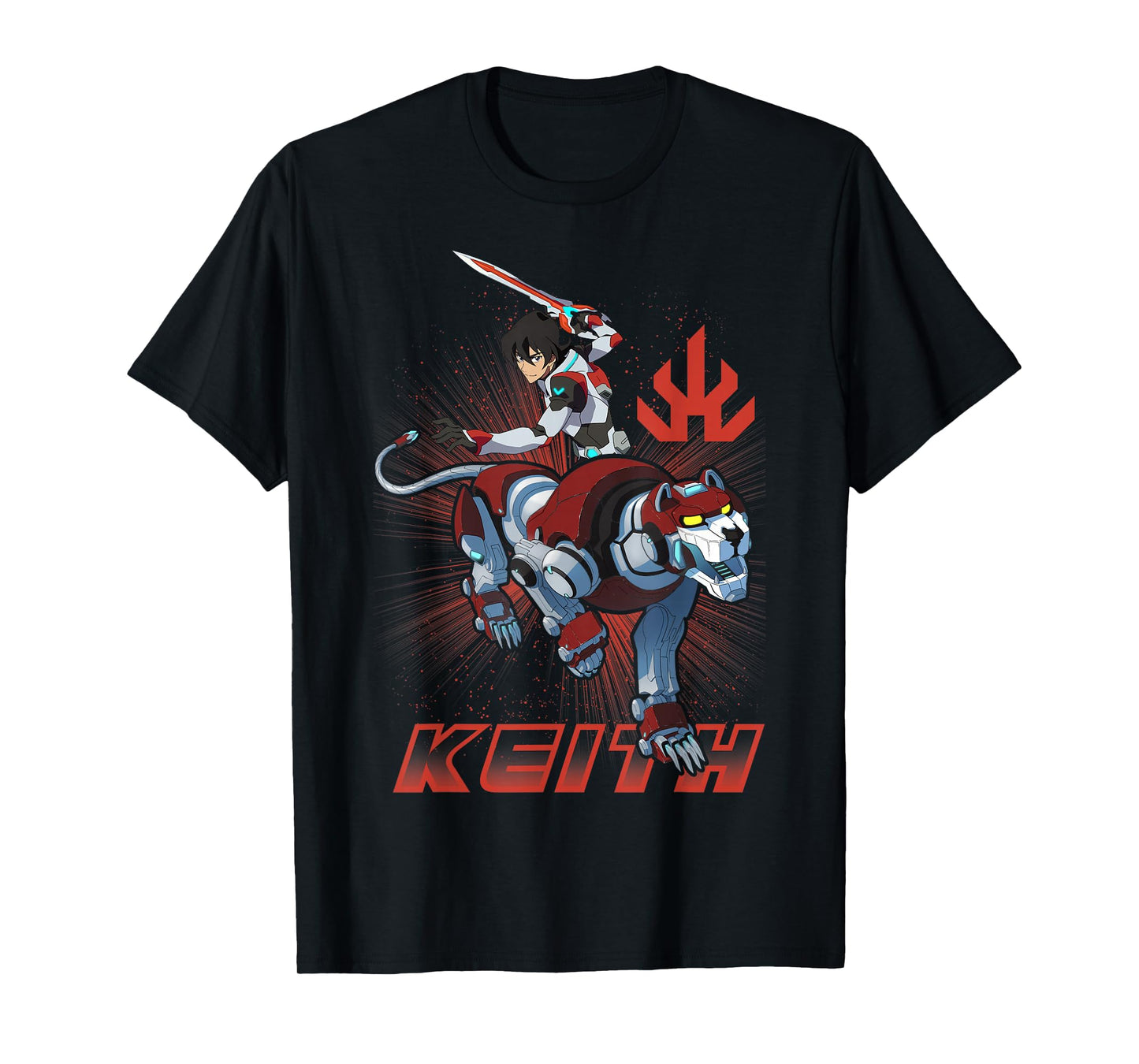 Voltron Legendary Defender Paladin Keith T-Shirt - Black, Small, Men's Classic Fit, Short Sleeve, Cotton, Officially Licensed