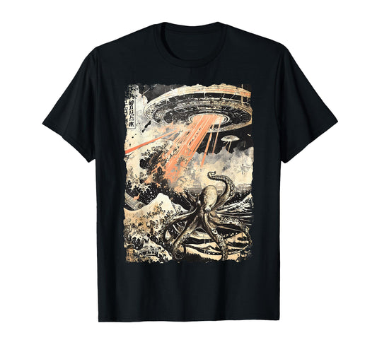 Y2K Streetwear Vintage Fashion Octopus Horror Monster Kraken T-Shirt