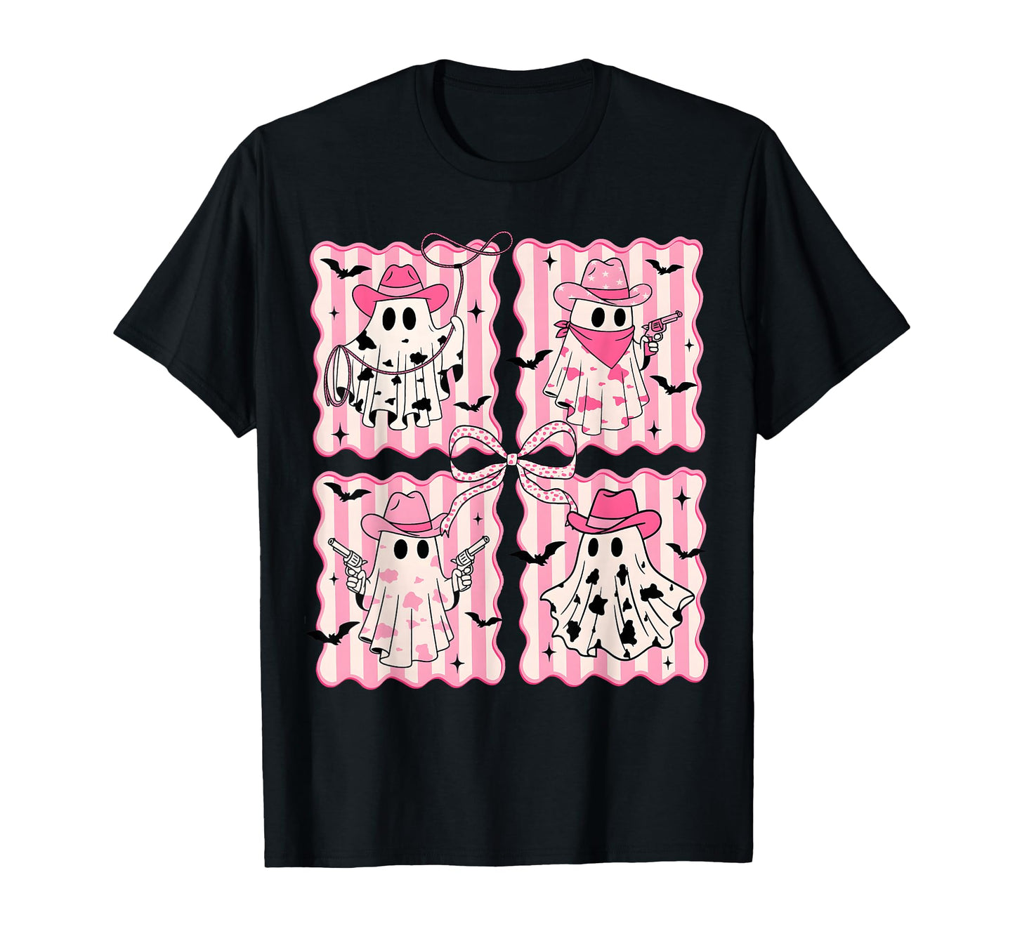 Cowboy Ghost Halloween Ghoul Funny Cowgirl Women Girl T-Shirt