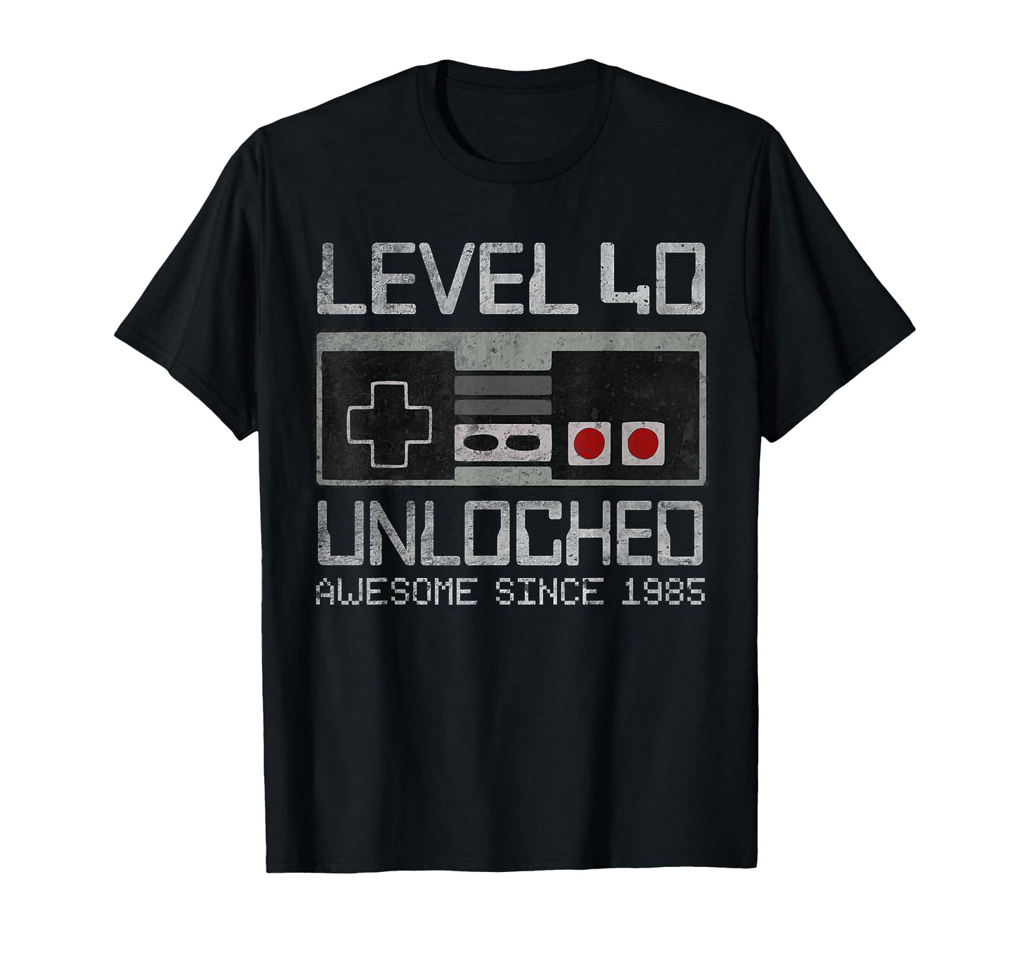 Level 40 Unlocked 40th Birthday 40 Year Old Video Gamer Men T-Shirt