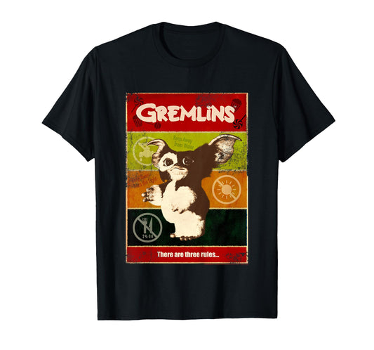 Kids Gremlins Gizmo Paneled Three Rules Poster T-Shirt