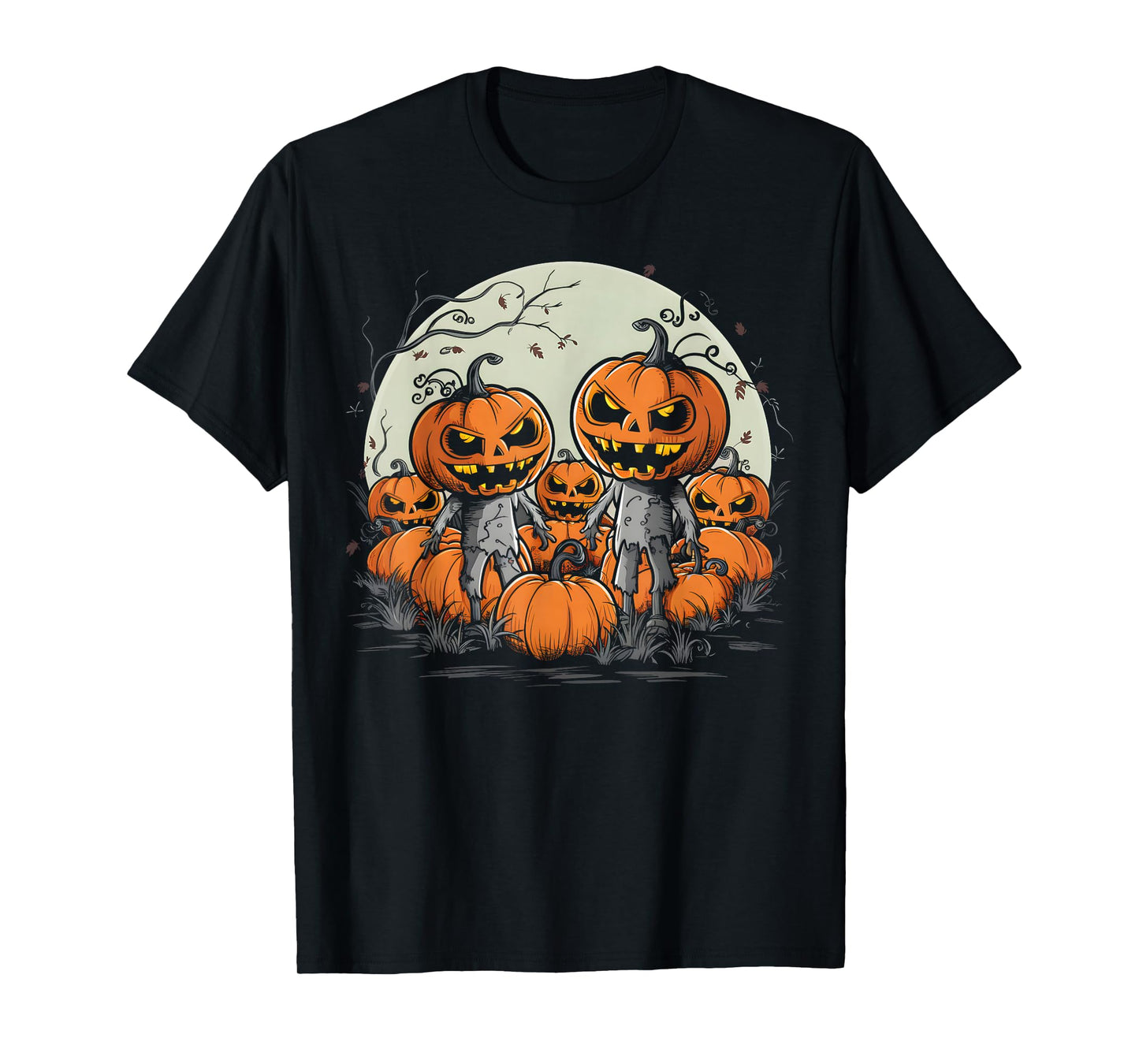Spooky Zombie Pumpkins eerie Halloween T-Shirt