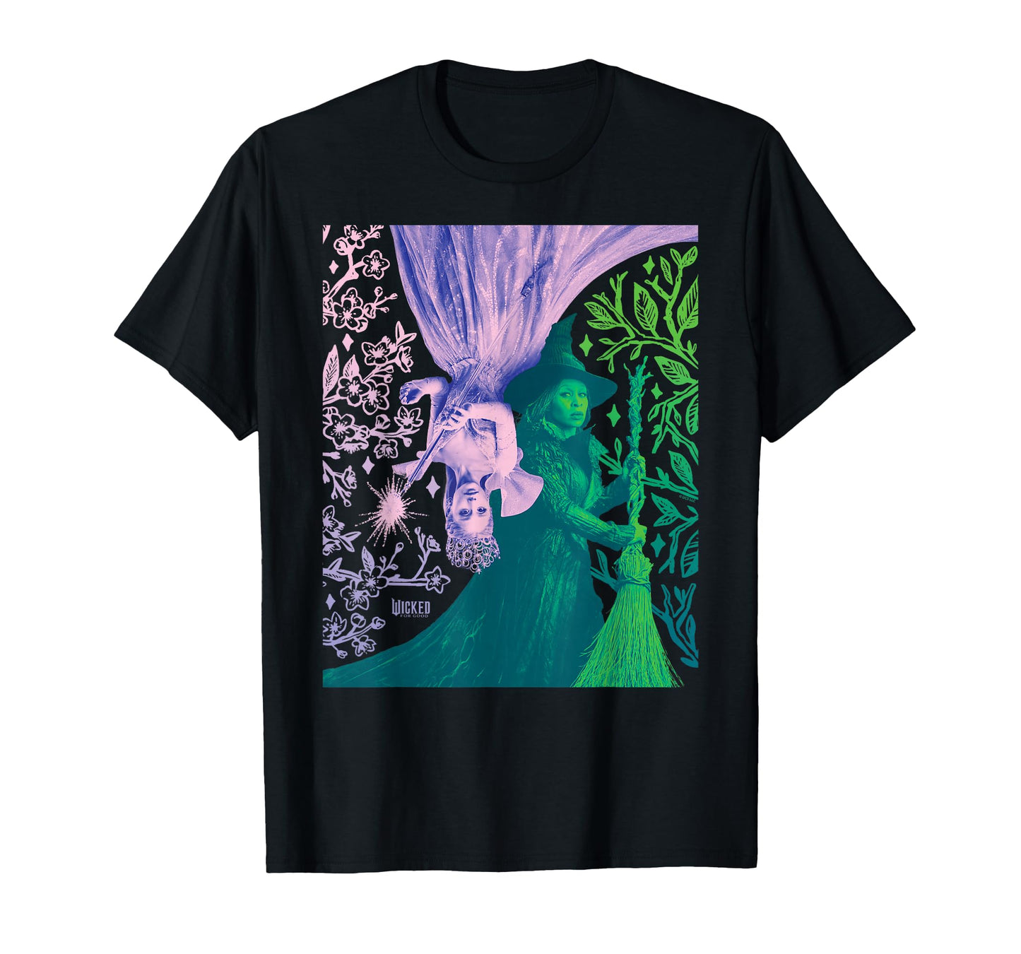 Wicked: for Good Glinda and Elphaba in Perfect Contrast T-Shirt