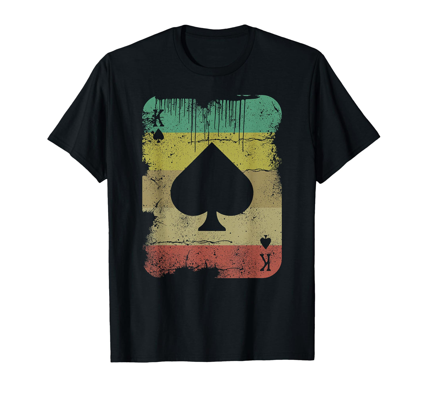 Retro Poker Texas Hold'Em King Of Spades - Vintage Poker T-Shirt