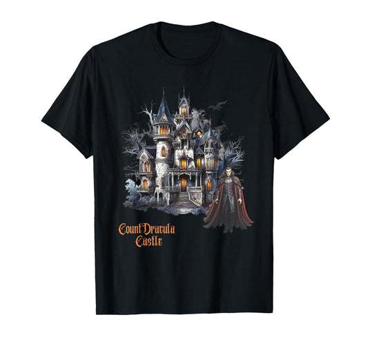 Halloween Night Count Dracula Castle T-Shirt