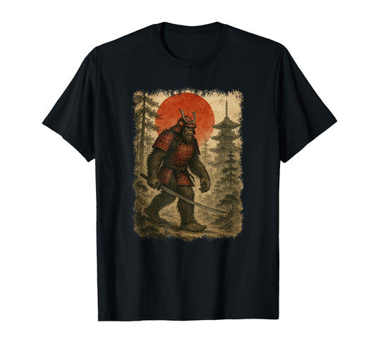 Samurai Bigfoot | Vintage Japanese Warrior & Art, Samurai T-Shirt