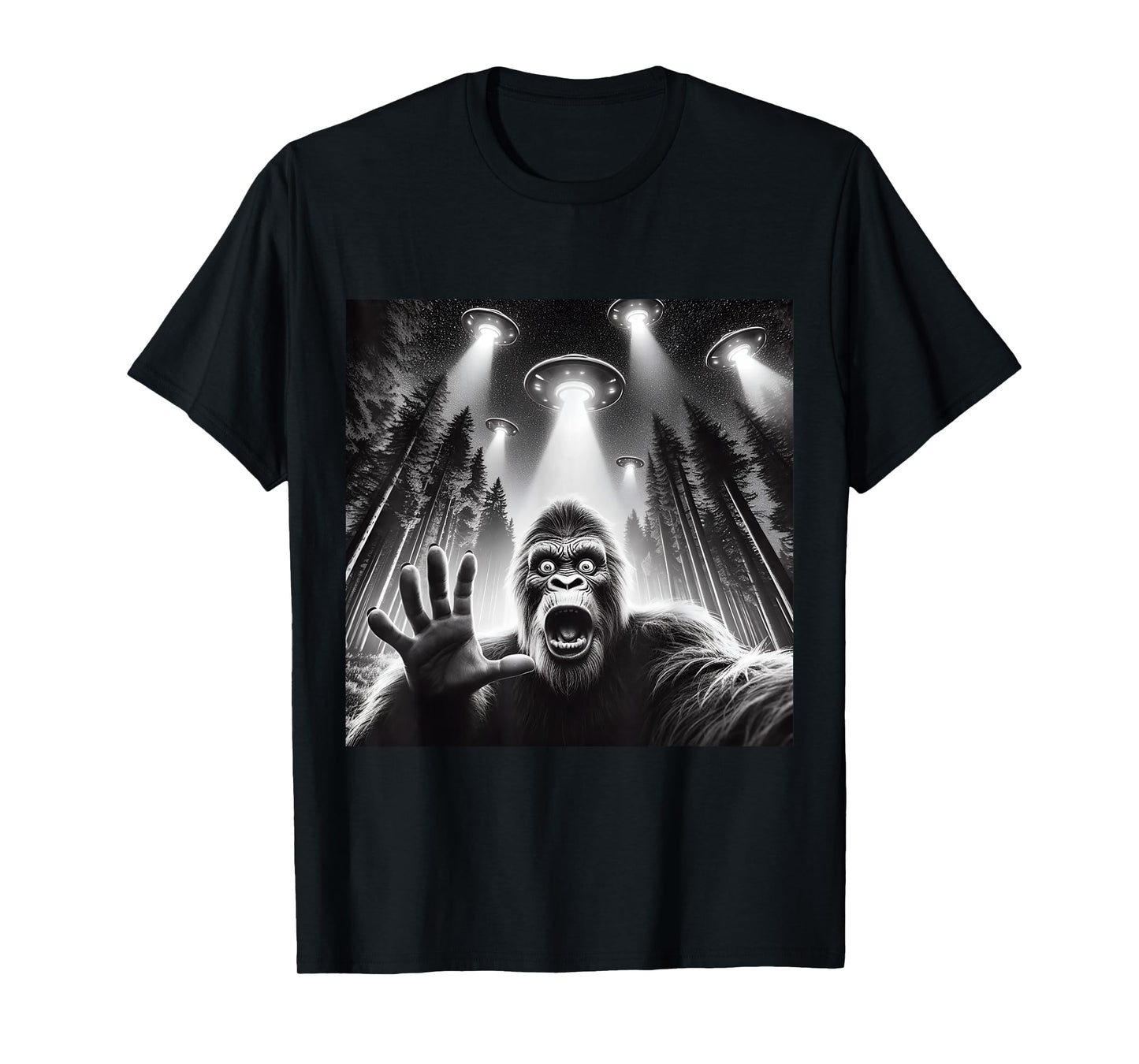 Cool Sasquatch Graphic Tee Men Funny Bigfoot T-Shirt