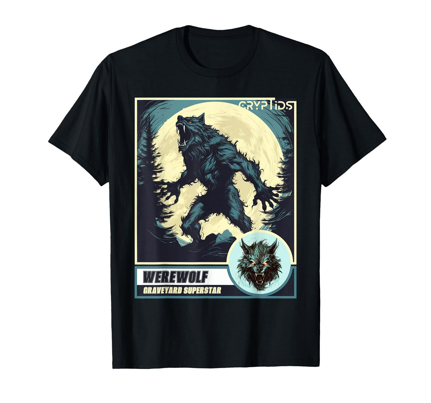 Scary Werewolf Howling at The Moon T-Shirt