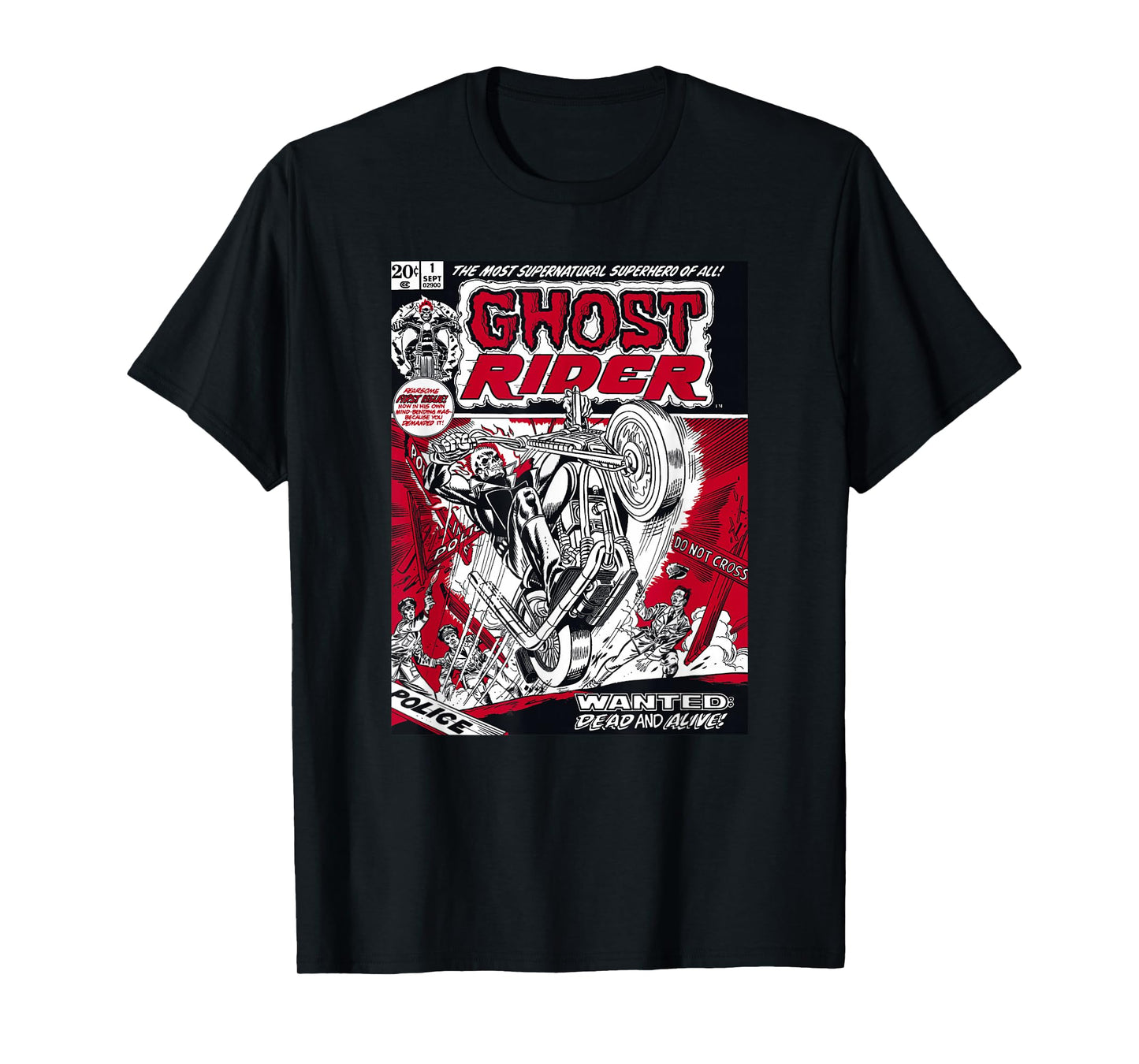 Marvel Ghost Rider Comic Book Cover Print T-Shirt