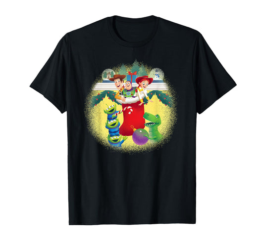 Disney PIXAR Toy Story Woody, Jessie, Buzz & Aliens Holiday T-Shirt