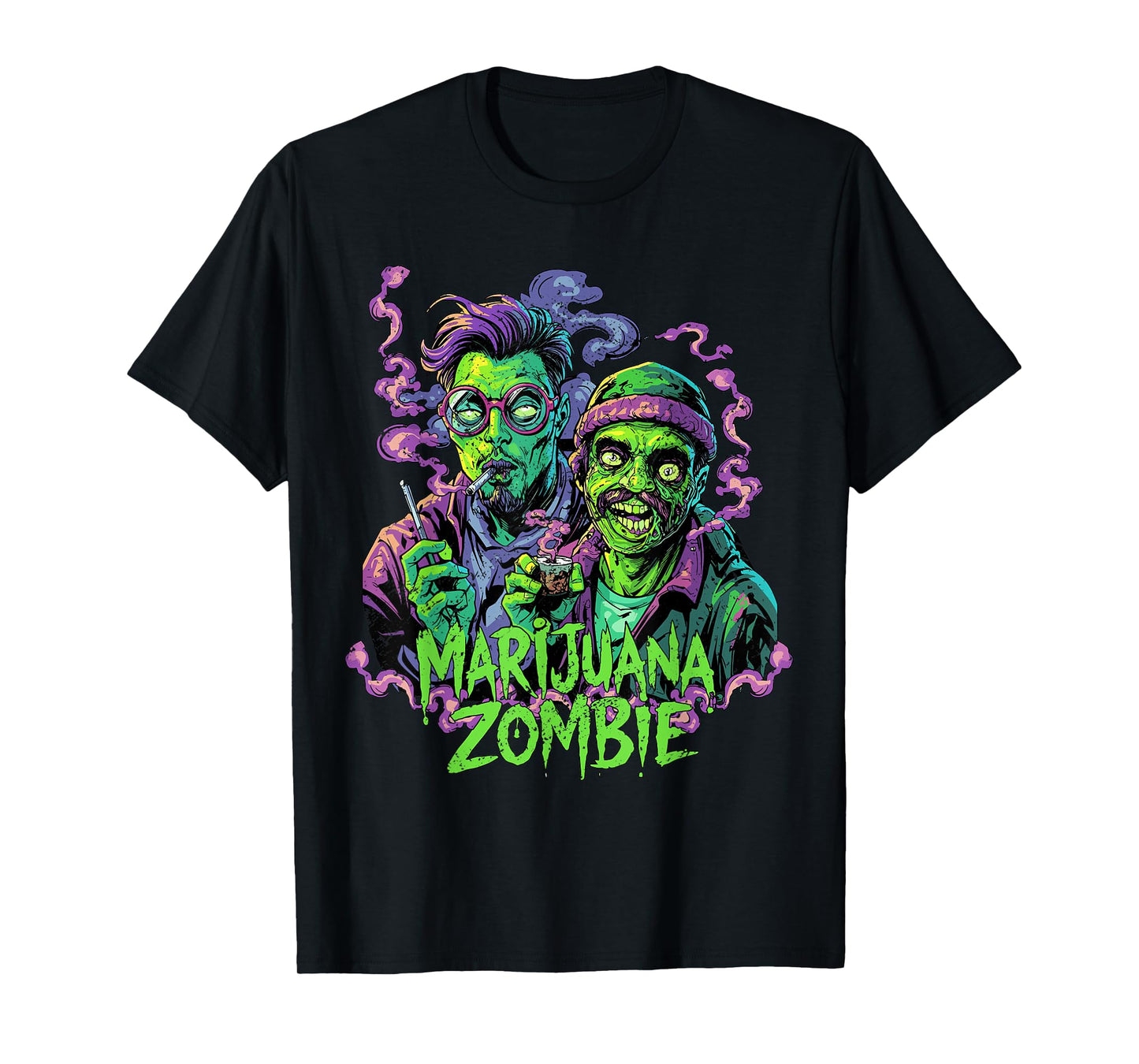 Marijuana Zombie Undead Stoner Halloween Horror T-Shirt