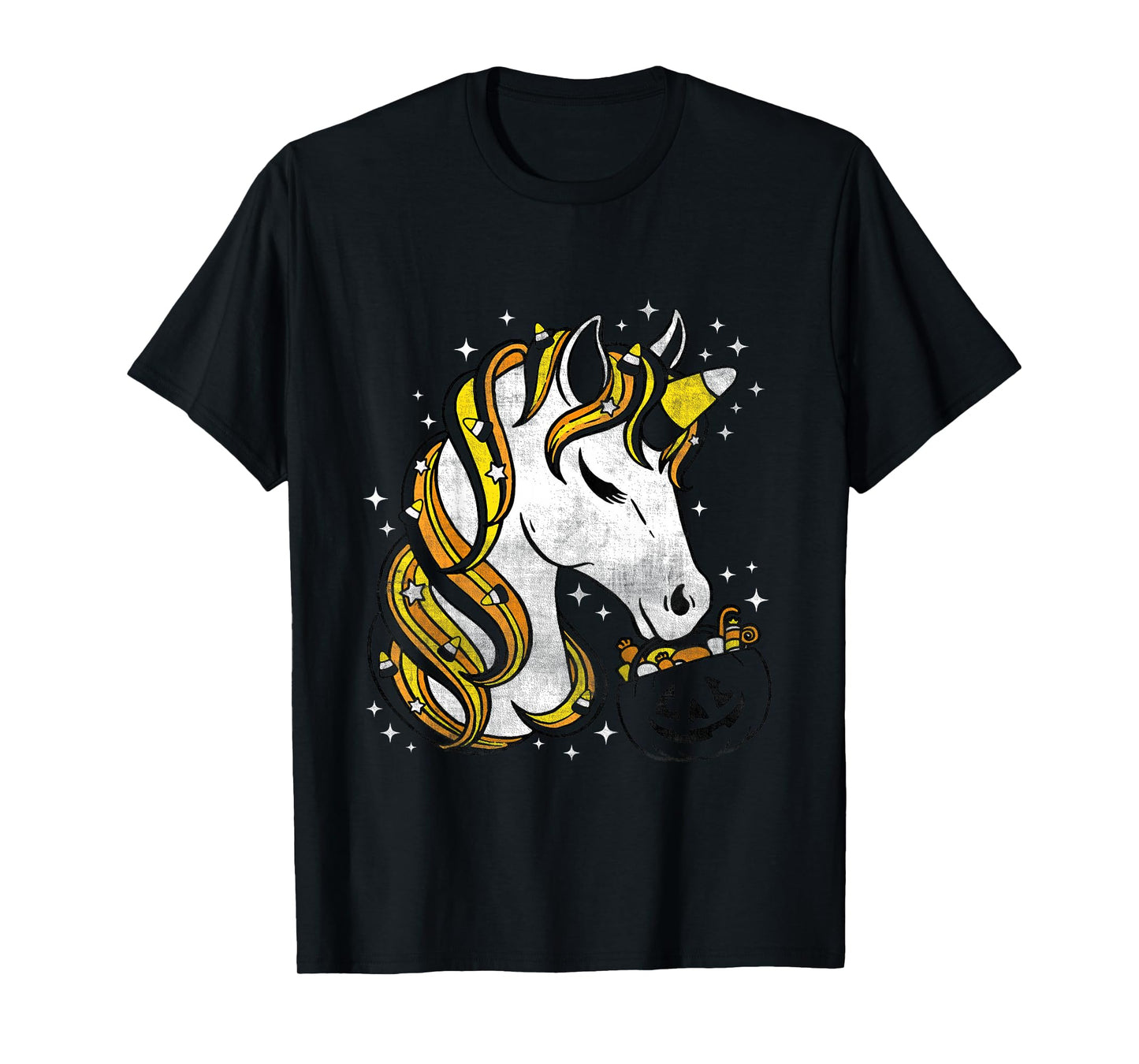 Kids Cute Candy Corn Unicorn Halloween T-Shirt