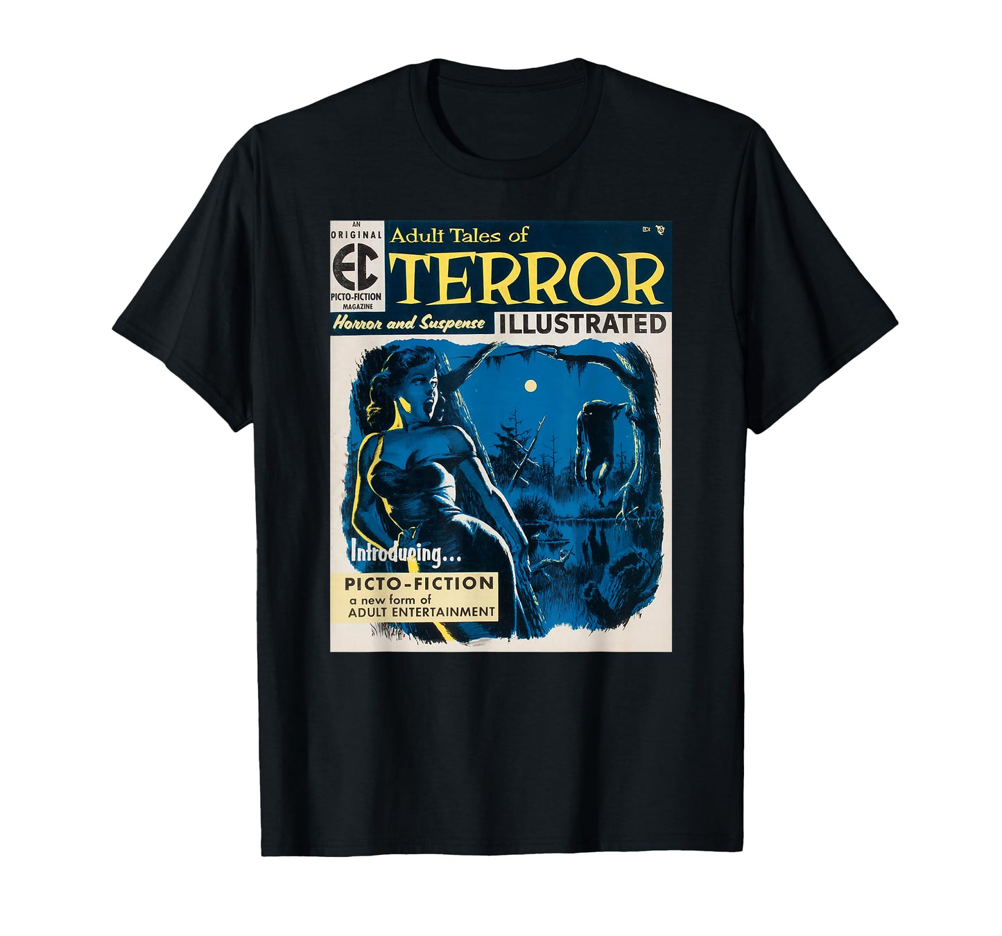 Horror Movie Vintage Pinup Girl Halloween Monster Sexy Art T-Shirt