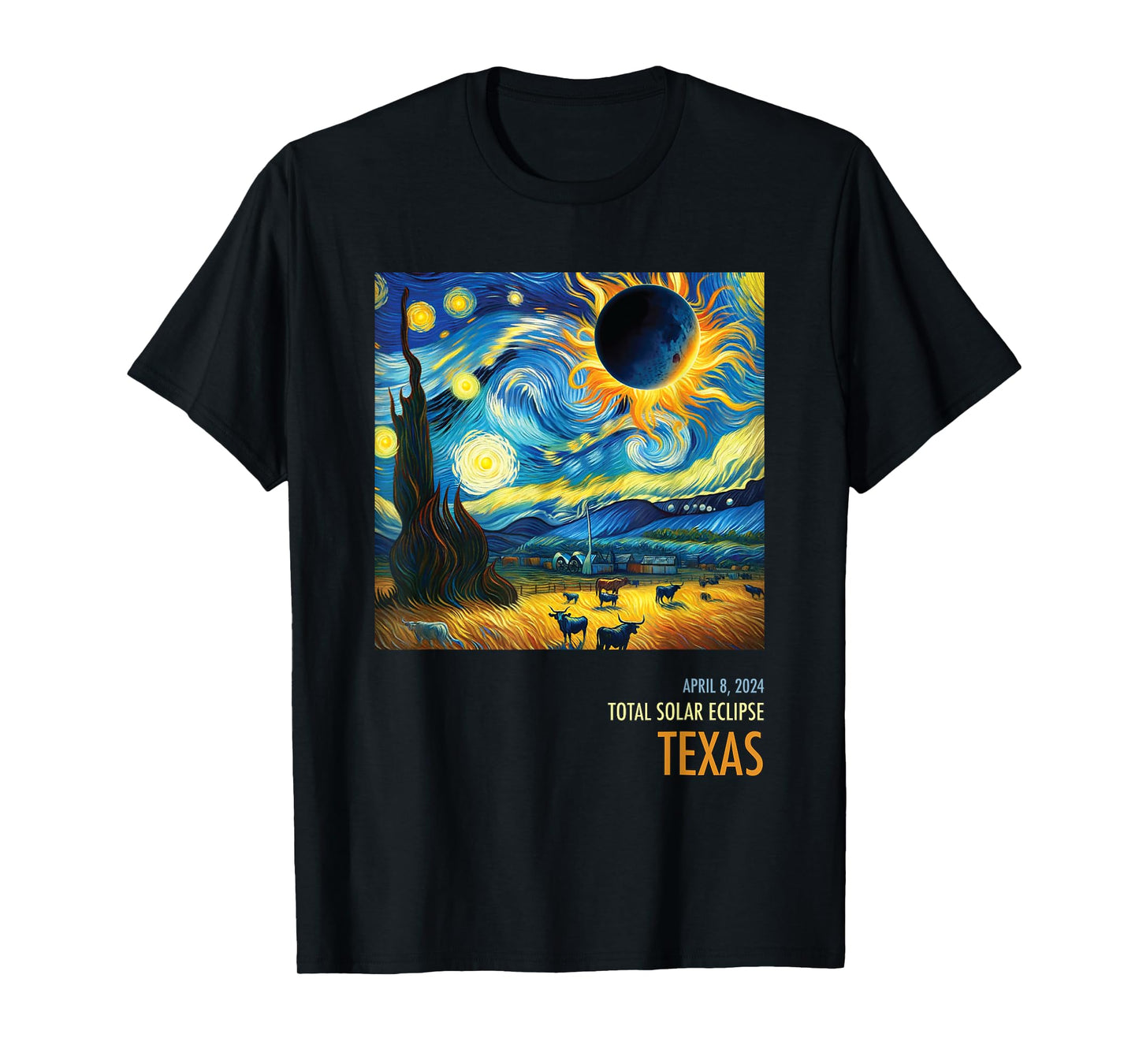 Total Solar Eclipse 2024 Texas T-Shirt