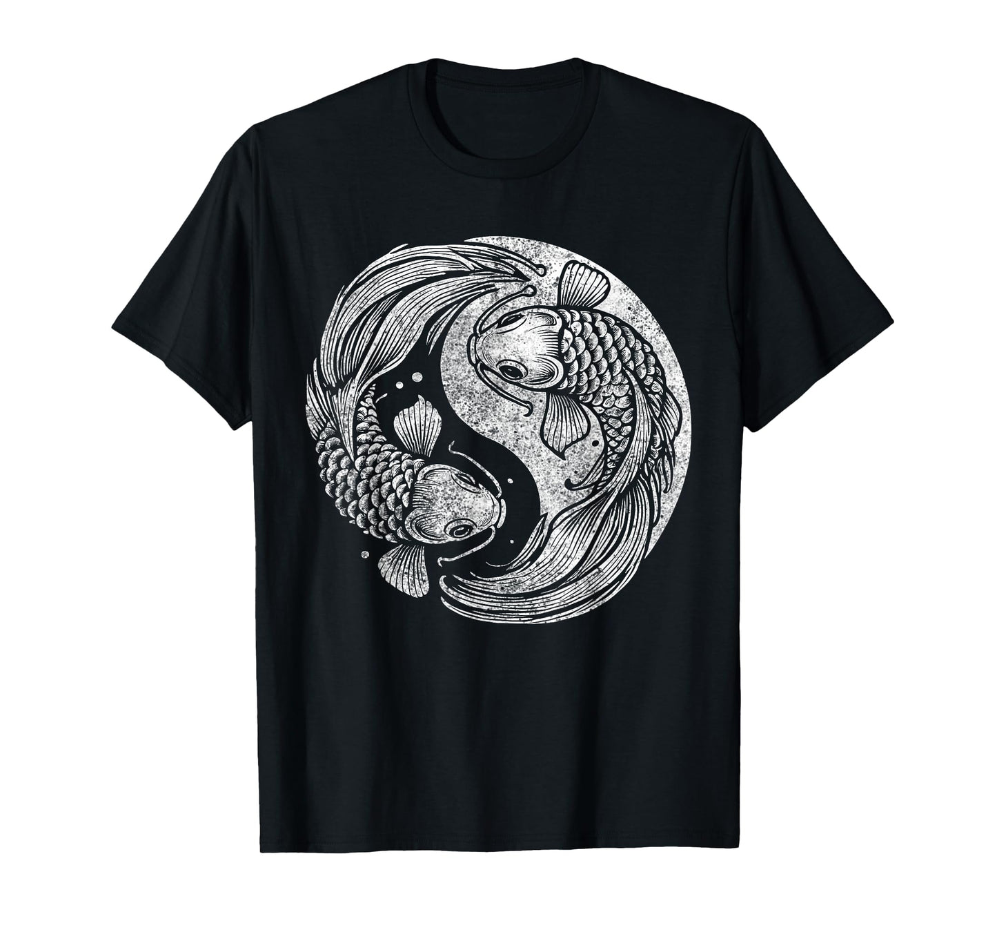 Yin And Yang Retro Japanese Koi Fish T-Shirt