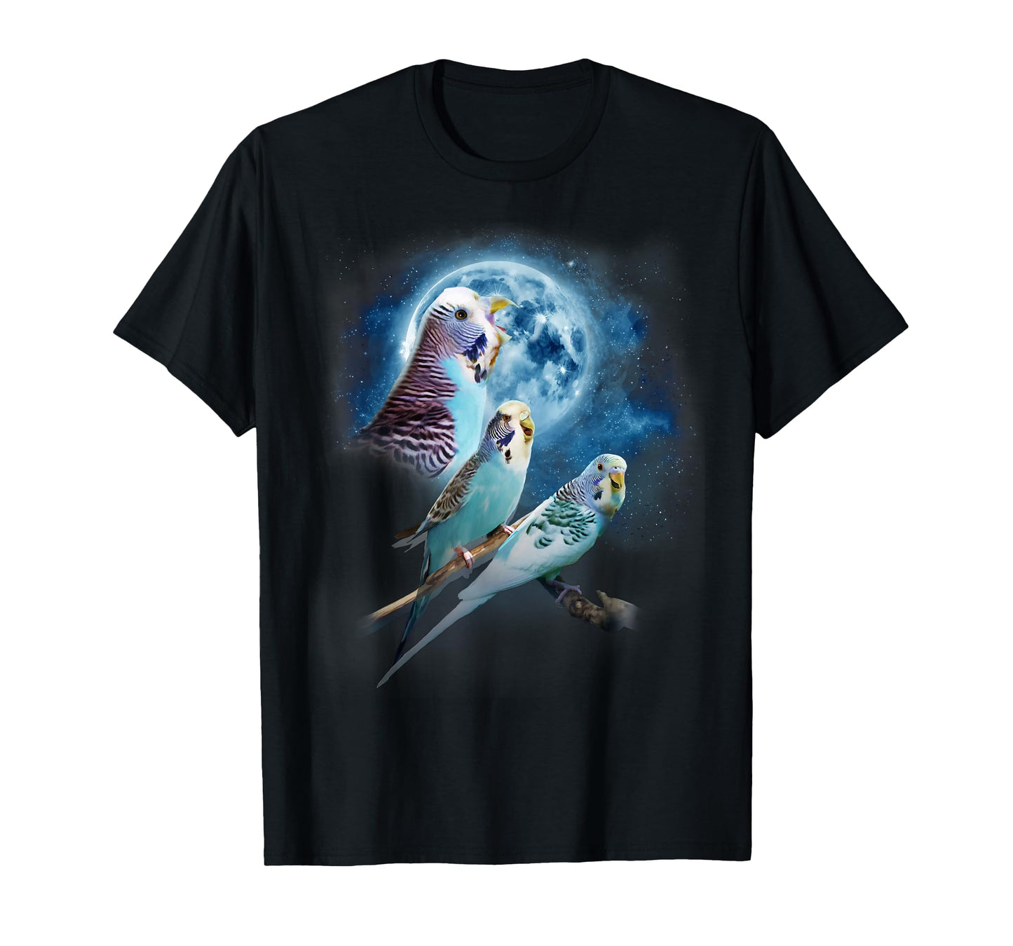 Howling at the Moon Shirt - Parakeet Shirt - Funny Budgie T-Shirt