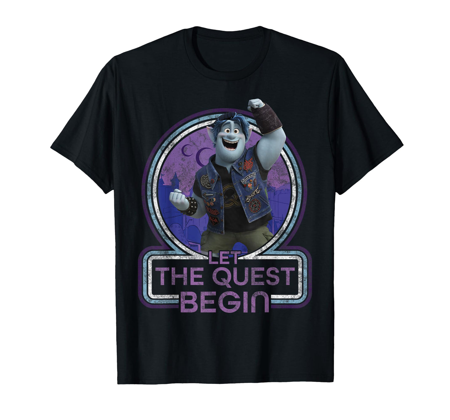 Disney Pixar Onward Barley Let The Quest Begin Portrait T-Shirt