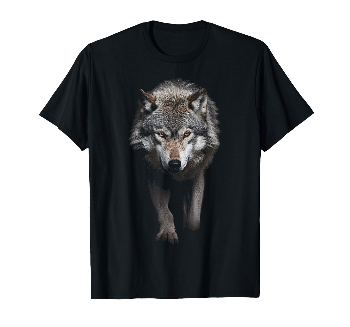 Wolf Animal Motif Illustration Wolf T-Shirt