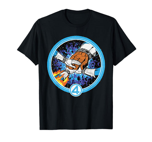 Marvel The Fantastic Four: First Steps Retro Team Hands T-Shirt