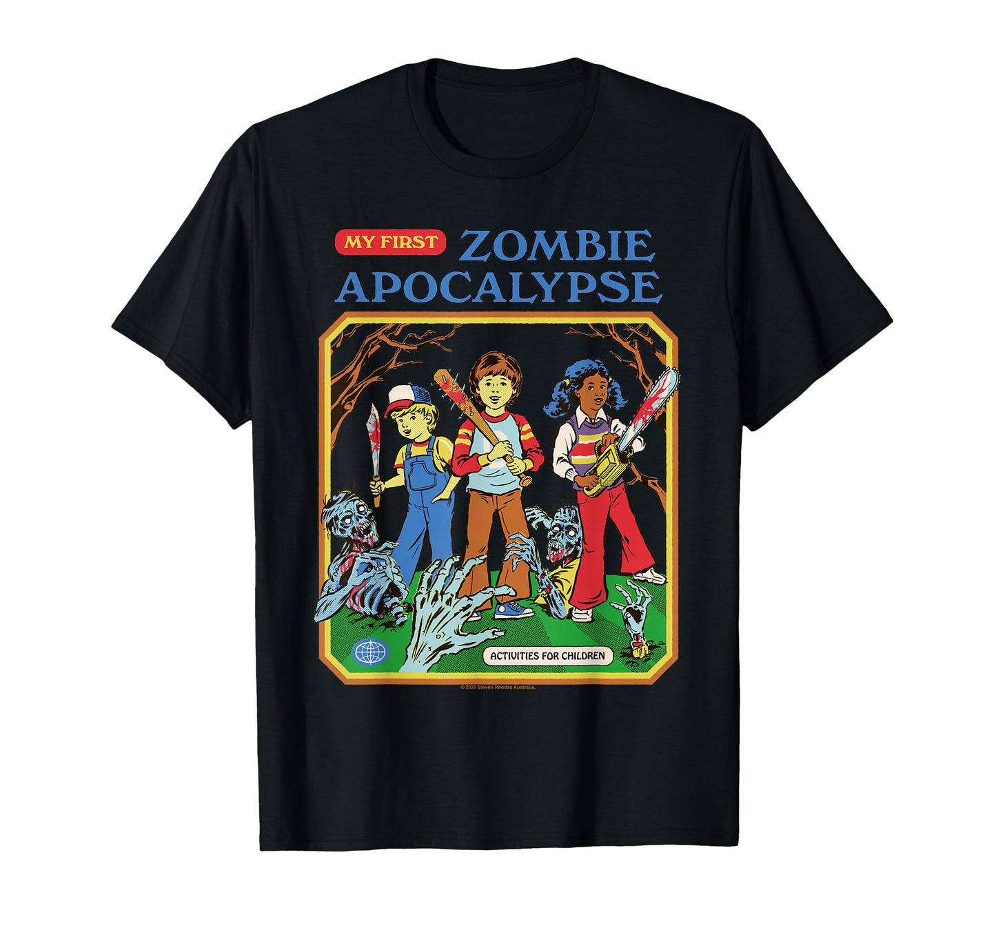 Zombie Apocalypse Sarcastic Retro Vintage Funny Adult Humor T-Shirt