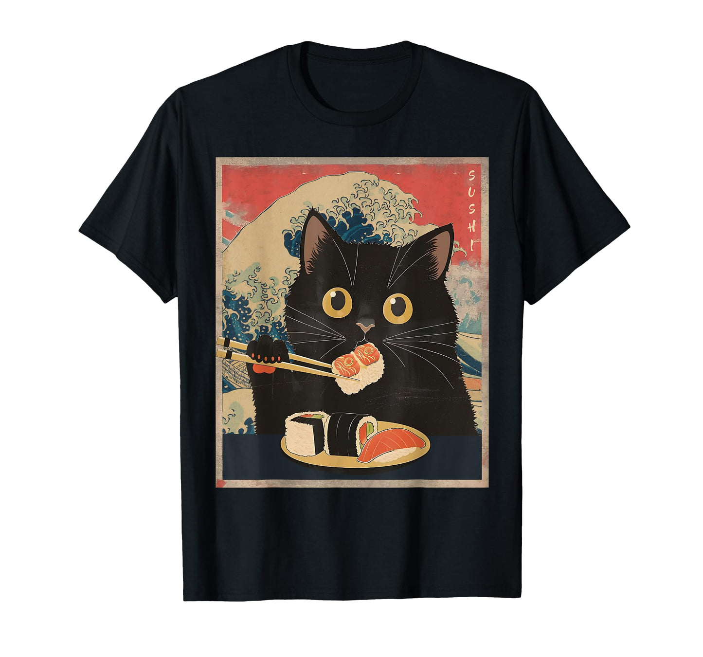 Sushi Cat Japanese Kawaii Sushi Cat Japan Anime Sushi Cat T-Shirt