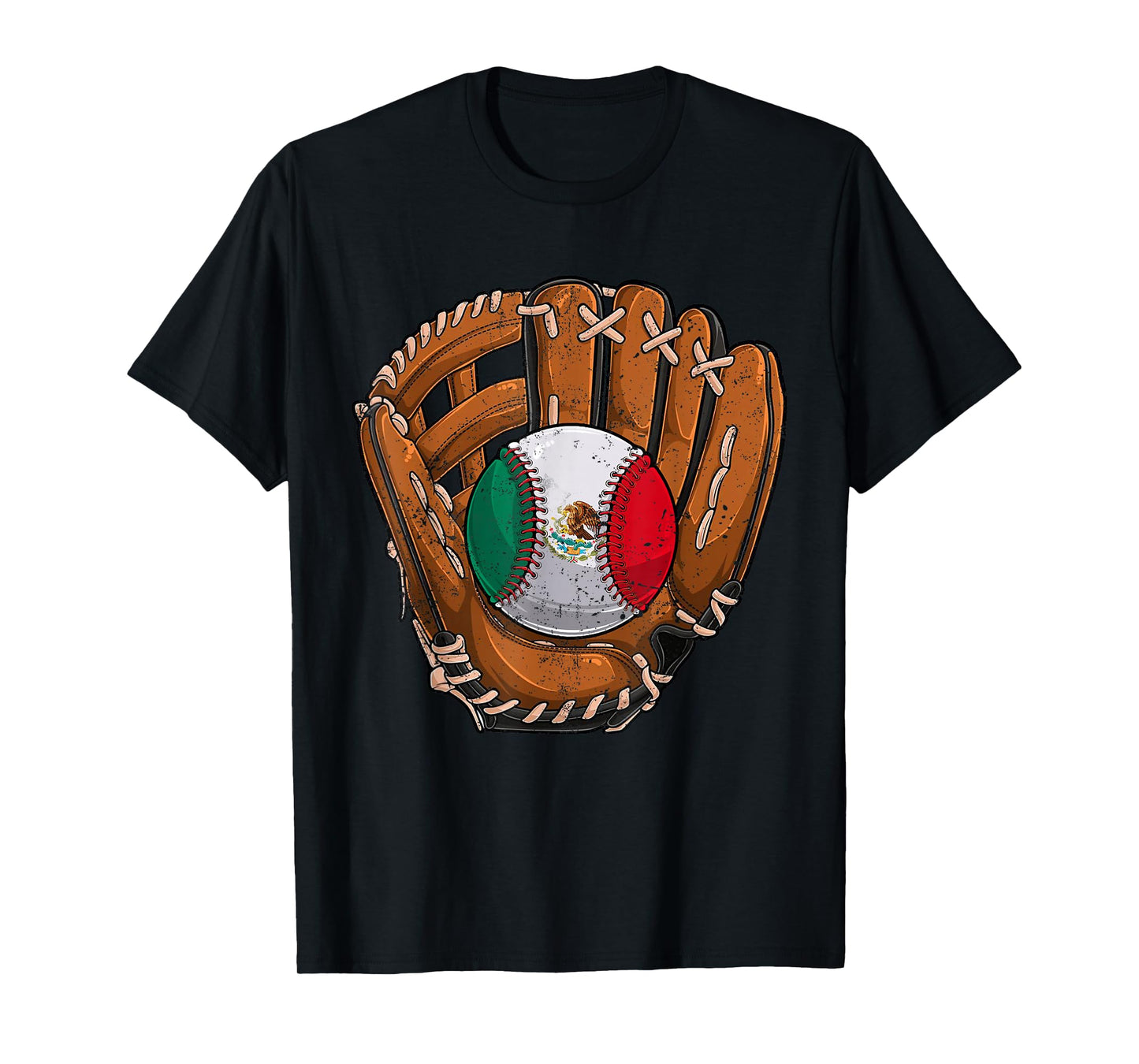 Mexico Flag Baseball Ball Softball Mexican Sport Player T-Shirt